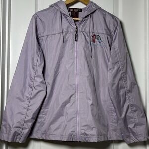 Kenpo Embroidered Ogunquit Flip-Flop Graphic Full Zip Hooded Windbreaker Jacket